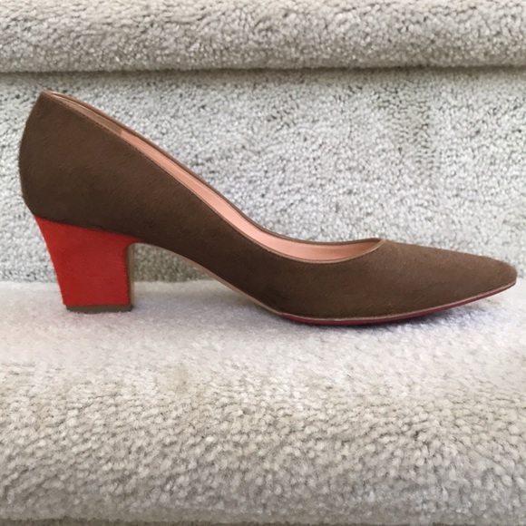 Stunning Rupert Sanderson Italian Camel Pierre Mid-Heel Pumps